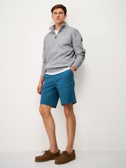 Crew Clothing Grey Pique Half Zip Sweatshirt - Image 3 of 5