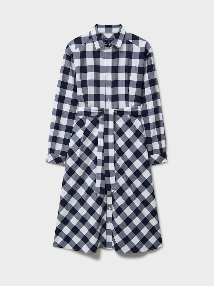 Crew Clothing Navy Blue Ellie Linen-Blend Shirt Dress - Image 5 of 5 Crew Clothing Navy Blue Ellie Linen-Blend Shirt Dress - Image 5 of 5