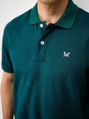 Crew Clothing Blue Diamond Jacquard Polo Shirt - Image 4 of 5