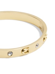 COACH Gold Tone Signature Stone Bangle Boxed Bracelet - Image 3 of 4