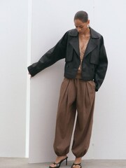 Mango Brown Balloon Trousers - Image 2 of 5