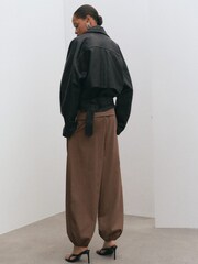 Mango Brown Balloon Trousers - Image 3 of 5