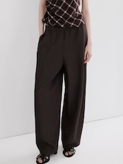Mango Brown Lyocell Trousers - Image 3 of 6