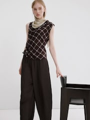 Mango Brown Lyocell Trousers - Image 4 of 6