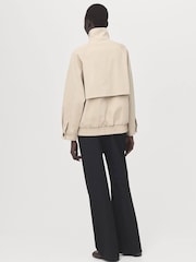 Mango Grey Funnel Neck Zip Up Jacket - Image 2 of 5