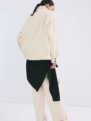 Mango Cream Button Up Funnel Neck Jacket - Image 3 of 6