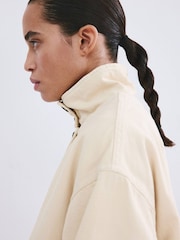 Mango Cream Button Up Funnel Neck Jacket - Image 5 of 6