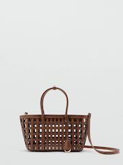 Mango Brown Open Weave Bag - Image 1 of 3