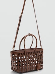 Mango Brown Open Weave Bag - Image 2 of 3