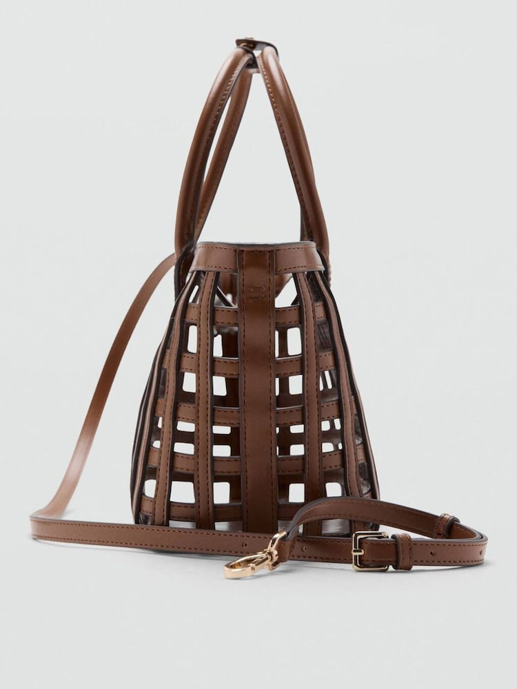 Mango Brown Open Weave Bag - Image 3 of 3