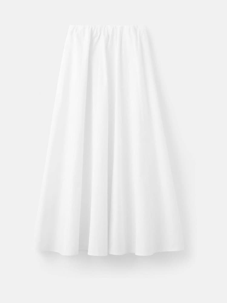 Mango White Cotton Poplin Midi Skirt - Image 6 of 6
