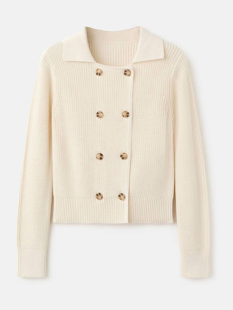 Mango Cream Knitted Button Cardigan - Image 5 of 5 Mango Cream Knitted Button Cardigan - Image 5 of 5