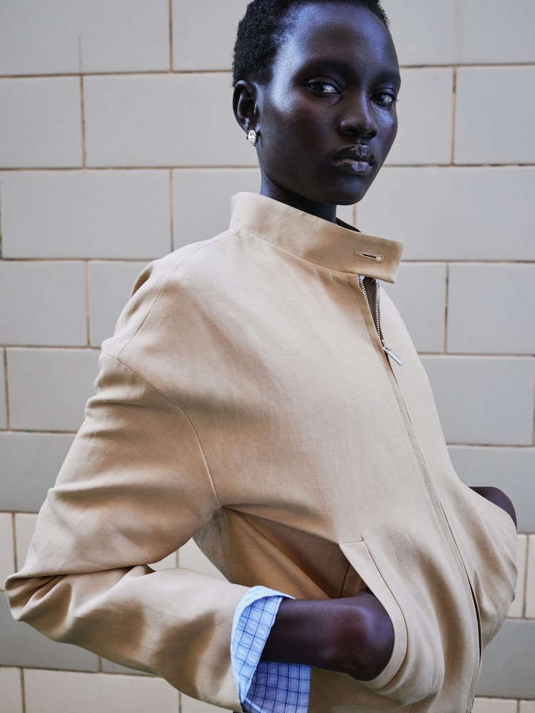 Mango Cream Button Up Neck Jacket - Image 2 of 5