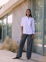 Blue Paisley N.Premium Wide Leg Jacquard Jeans - Image 2 of 8