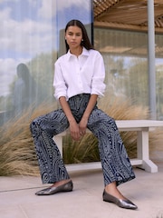 Blue Paisley N.Premium Wide Leg Jacquard Jeans - Image 3 of 8