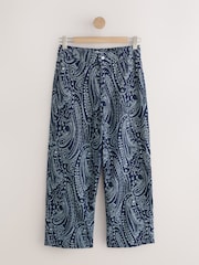 Blue Paisley N.Premium Wide Leg Jacquard Jeans - Image 6 of 8
