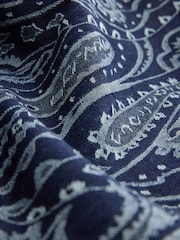 Blue Paisley N.Premium Wide Leg Jacquard Jeans - Image 7 of 8
