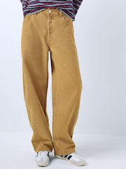 Dark Ochre Mid Rise Relaxed Barrel Jeans - Image 2 of 8