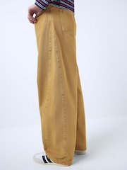 Dark Ochre Mid Rise Relaxed Barrel Jeans - Image 4 of 8
