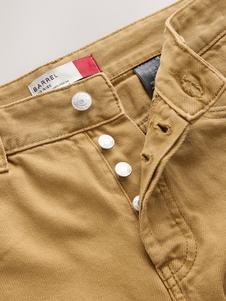 Dark Ochre Mid Rise Relaxed Barrel Jeans - Image 8 of 8