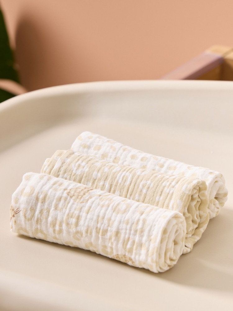 Tutti Bambini 3 Pack Love Cats Large Muslin Squares - Image 2 of 2