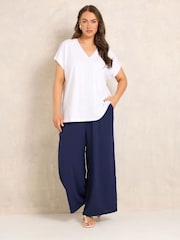 Evans White Crochet Trim Top - Image 3 of 5