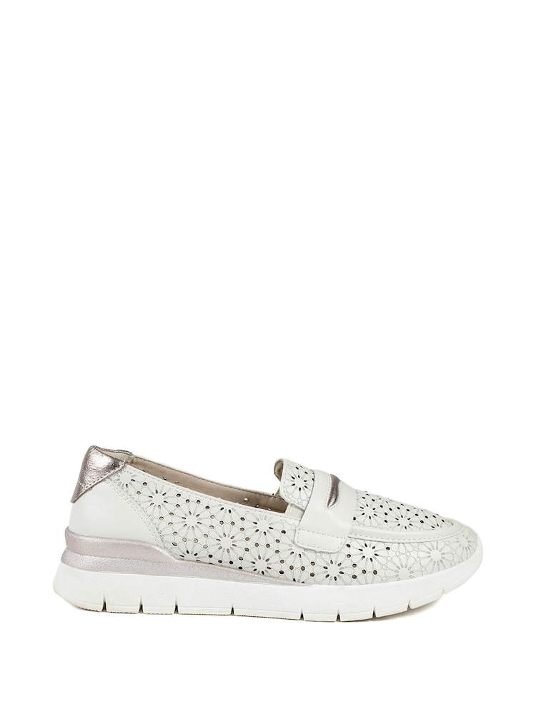 Pavers Cream Arch Support Leather Slip On Shoes - Image 1 of 5