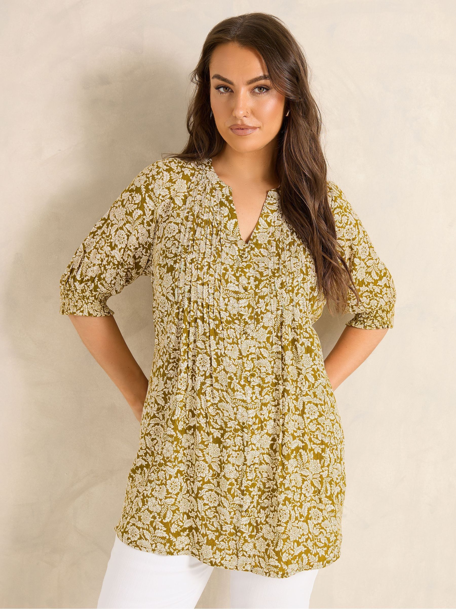 Buy Evans Green Short Sleeve Pintuck Blouse from Next South Africa
