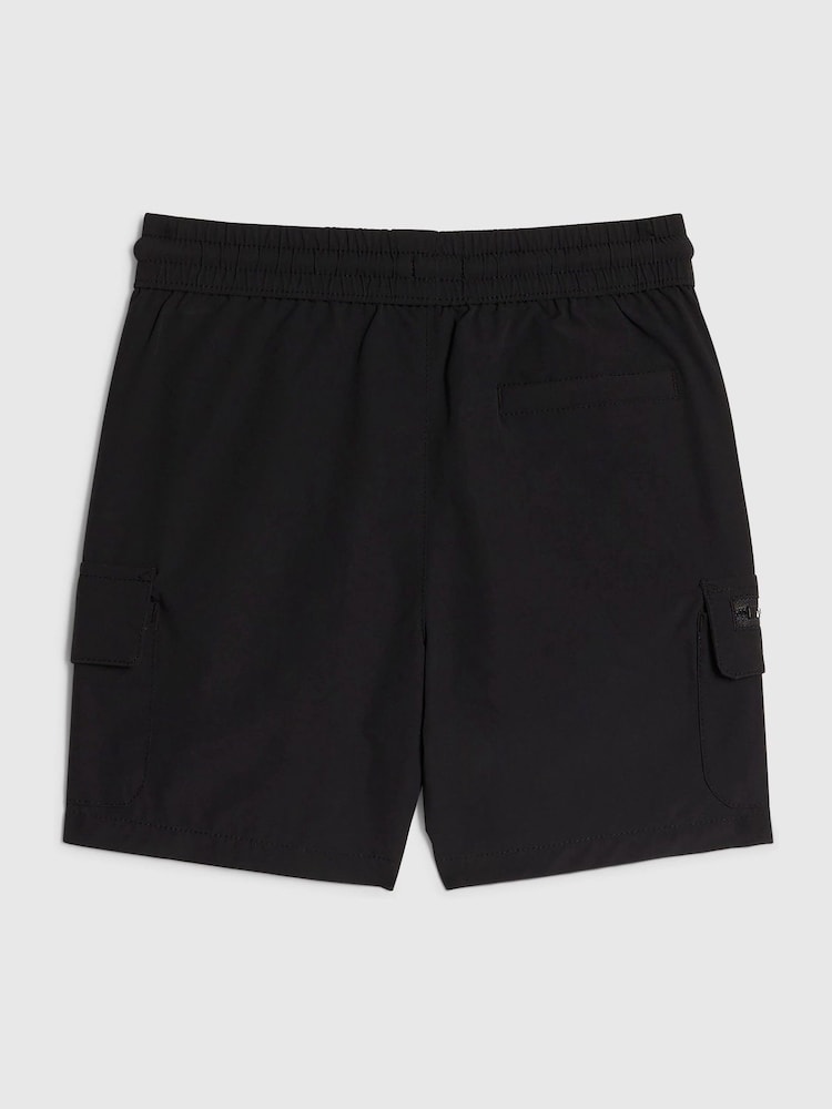 River Island Black Zip Pocket Cargo Shorts - Image 2 of 4