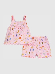 River Island Stripe Croissant Cami Top & Shorts Set - 圖片 1/5