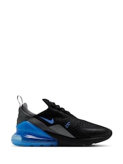 Nike Black Blue Air Max 270 Trainers - Image 3 of 8