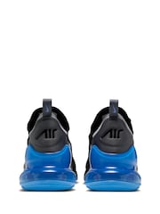 Nike Black Blue Air Max 270 Trainers - Image 4 of 8