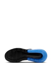 Nike Black Blue Air Max 270 Trainers - Image 5 of 8