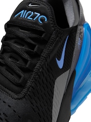 Nike Black Blue Air Max 270 Trainers - Image 6 of 8