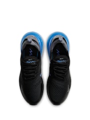 Nike Black Blue Air Max 270 Trainers - Image 8 of 8