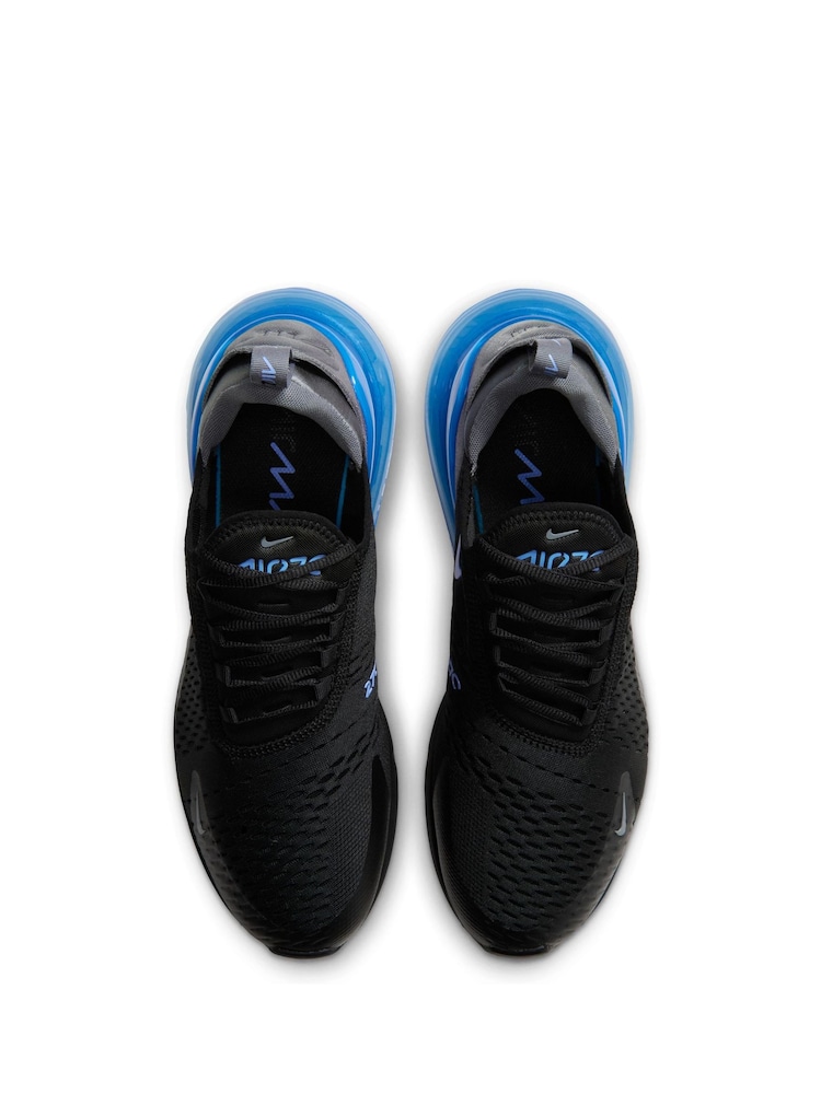 Nike Black Blue Air Max 270 Trainers - Image 8 of 8