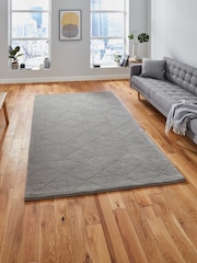 Think Rugs Grey Kasbah KB2025 Modern Rug - Image 1 of 5