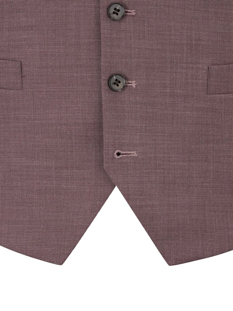 Skopes Red Tailored Fit Lucien Suit Waistcoat - Image 4 of 4