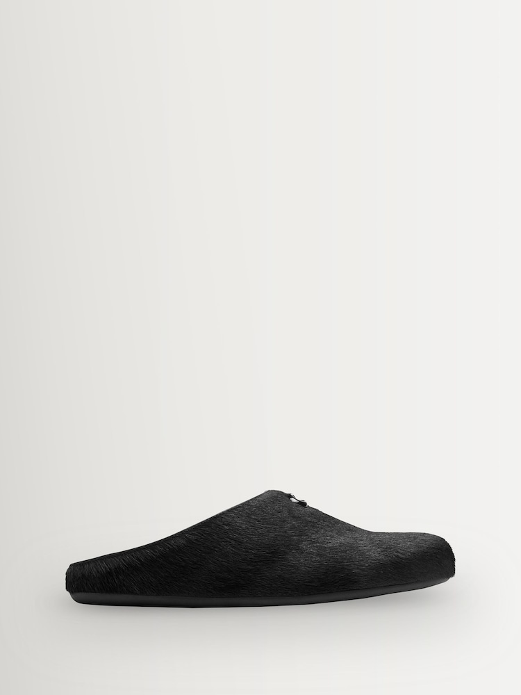 COACH Black Sculpted C Pony Hair Soft Shoes - Image 1 of 7