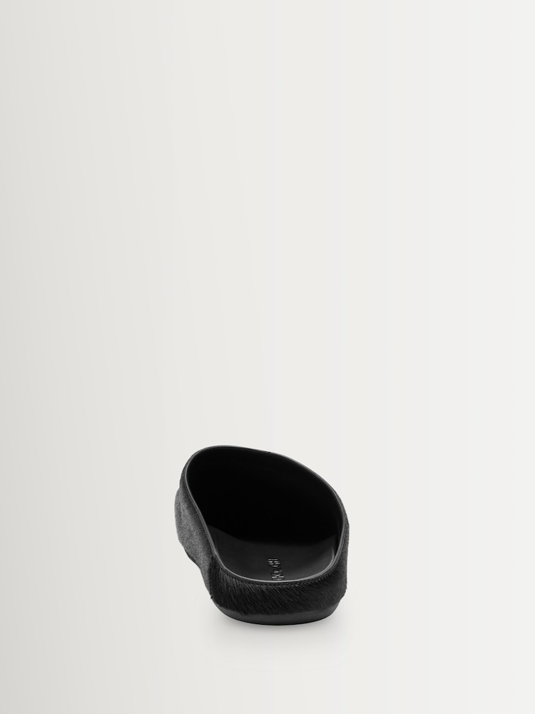 COACH Black Sculpted C Pony Hair Soft Shoes - Image 2 of 7