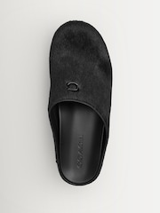 COACH Black Sculpted C Pony Hair Soft Shoes - Image 5 of 7
