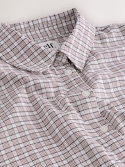 self. Ecru Check Shirt - Image 3 of 8