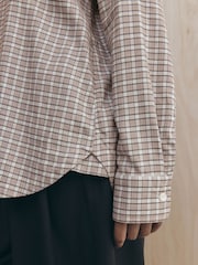 self. Ecru Check Shirt - Image 5 of 8