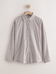 self. Ecru Check Shirt - Image 6 of 8