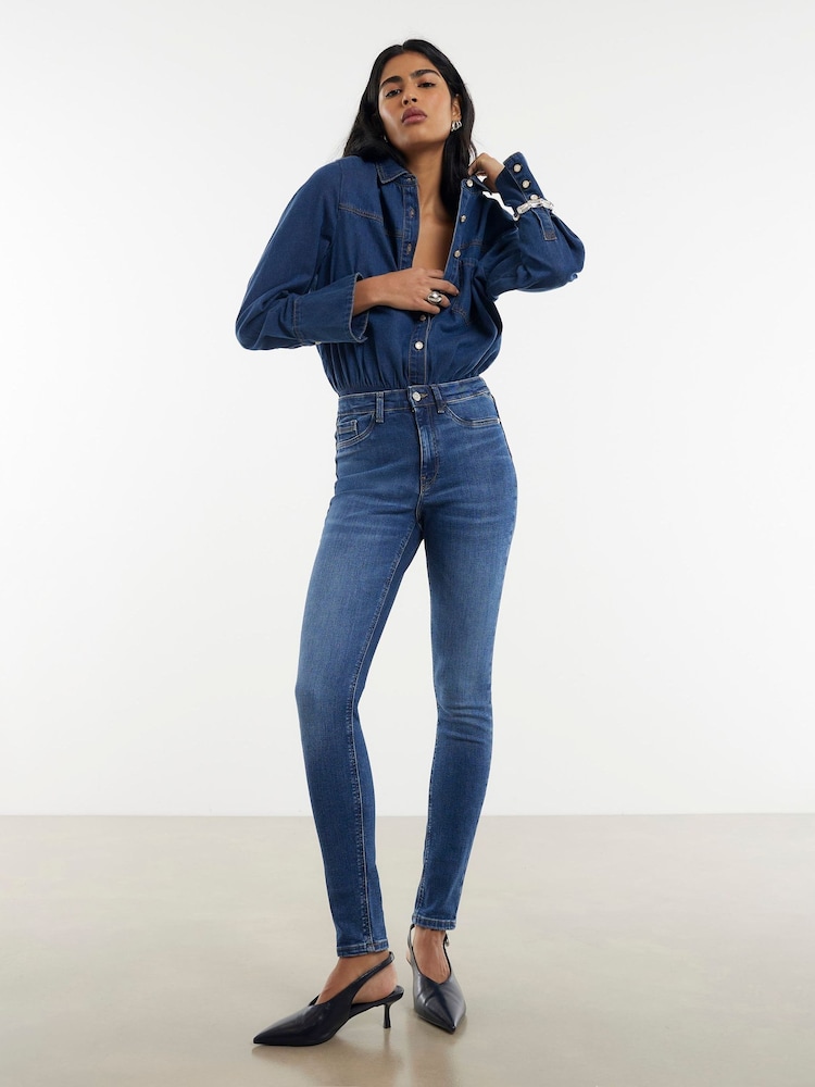 River Island Sculpt mittelhohe Skinny Jeans - Bild 1 von 4