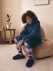 Navy Fleece Hooded Blanket (5-16yrs) - Image 2 of 11
