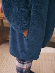 Navy Fleece Hooded Blanket (5-16yrs) - Image 4 of 11