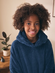 Navy Fleece Hooded Blanket (5-16yrs) - Image 5 of 11