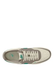 Nike White Green Court Vision Low Trainers - Image 2 of 3