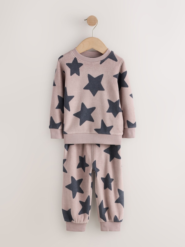 Black/Nude Cosy Fleece Pyjamas 2 Pack (12mths-8yrs) - Image 2 of 6